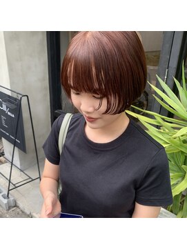 シー(Ciii) stylist イケダ>> オレンジブラウン×デザインショート