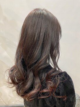 ヘア イノウエ HAIR INOUE ピンクブラウンカラー 愛されロング