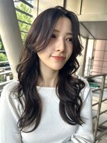 ディーバ 池袋東口(D.I.E.V.A) ヨシンモリかきあげ前髪アッシュカラー艶髪スタイル韓国