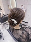 低めアップスタイル/心斎橋ヘアセット