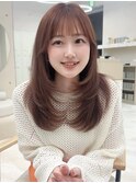 小顔レイヤーカット×ナチュラルグレージュ30代40代50代