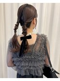 【博多美容室/坂本早苗】ツインアレンジ/ヘアアレンジ