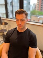 ザマンリバレッジニューヨーク(THE MAN LeverageNewYork)&nbsp;大人外国人風七三サイドパートフェード：大村　大心