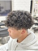 プードルパーマスパイラルパーママッシュツーブロック強めパーマ