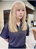 ブロンド/レイヤー/ウルフ/顔まわり/城倉