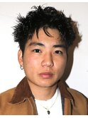 メンズカットパーマピンパーマスパイキーショート熊本下通