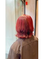 アースオーセンティック 熊本長嶺店(EARTH Authentic)&nbsp;ブリーチなしワンカラーレッド