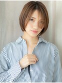 フェイスフレーミング透明感カラーショートボブY上尾20代30代