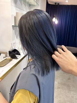 レトン 銀座(leton) デザインカラー/くすみブルー/レイヤーカット/ハイライト/銀座