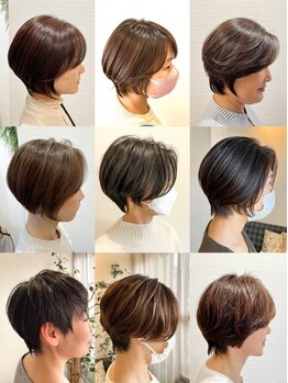 グリーンズ(Greens)の写真/この秋オススメ*Greensのショートヘアで再現性の高く扱いやすいスタイルに★広がる髪には髪質改善も◎