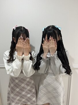 ヘア サロン クラン 東心斎橋店(hair salon clan) 編みたらしハーフツイン