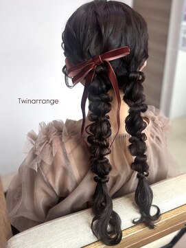 エメリー 静岡呉服町店(AMELY) ふわふわツインstyle　×　OPリボンbrown