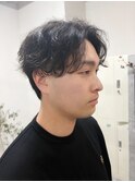 センターパート/ツーブロック/シャドウパーマ/フェザーパーマ