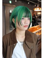 オルン(ORGN.)&nbsp;【ボブでもできる毛先カラー】落ちる黒でデザインチェンジ！