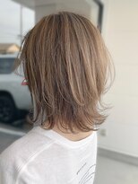 ビジョルノ つくばみどりの店(Begiorno) 韓国風ウルフレイヤーカット小顔ひし形ミルクティーベージュ
