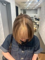 ルル(Lulu)&nbsp;ミルクティーブラウンブロックカラー