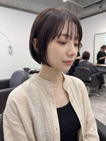 ルイス 宝塚(Luis)&nbsp;外国人風ひし形ショート艶感ブラウンボブ30代40代