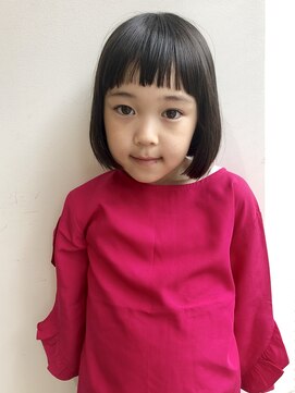ネオリーブギンザ 銀座店(Neolive GINZA) キッズカット☆女の子☆ぱっつんボブカット☆銀座美容室