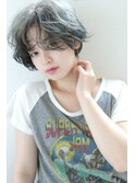 【Blanc/梅田】外国人風シルバーグレージュ＿ショートボブs