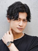 クロムトウキョウ ザ バーバー 新宿本店(CHROM TOKYO the Barber)&nbsp;ツーブロックセンターパートスパイラルパーマ