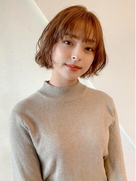 オーブ ヘアー ゼロ 三次店(AUBE HAIR zero) 20代・30代_シアーブラウンミニボブ