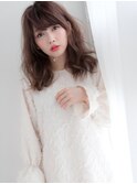 小顔バレイヤージュ☆ゆるふわフェアリーセミロング 