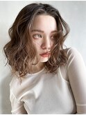 ベージュウェーブ_ショコラアッシュヘルシースタイル_9066