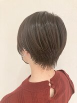 アロマ ヘアー ルーム 新宿店(AROMA hair room)&nbsp;ヘルシーうるツヤ耳だしショートチョコレート/新宿/新宿西口
