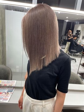 キング 梅田(K!ng) 【梅田】ミルクティーベージュベージュカラー髪質改善