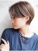 ショートカット×ひし形ショートボブ×前髪あり20代30代40代 s03