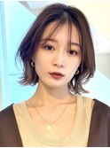 大人可愛い20代30代40代小顔ウルフレイヤー外ハネボブ