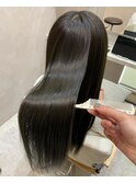 髪質改善×オリーブアッシュ