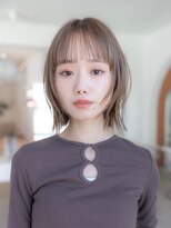 ケアリー 千葉ニュータウン中央(Carelly)&nbsp;大人かわいい前髪セシルカットココアブラウンフリンジウェーブ