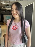 ロングレイヤー_顔まわりレイヤー_顔まわりカット