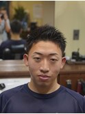 スパイキーショート×テーパーフェード