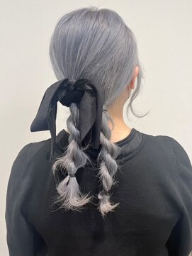 ケーツー あべのキューズモ－ル店(K-two) ペールブルーカラー*ヘアアレンジ*ヘアセット*リボンアレンジ
