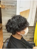波巻きツイストパーマ