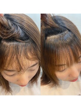 シルク 札幌店(SHILK) 前髪からサイドの髪質改善ストレート