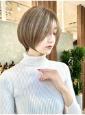 大人ショートボブ/ショートヘア/丸みショート/30代40代50代/青山