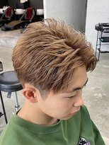 エデアンルクラ 下通(EDEAN Leclat)&nbsp;熊本メンズカラー ハイトーンカラー ミルクティー MEN'S HAIR