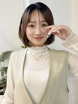 ファルベ(Farbe) くびれ アプリコットオレンジ 夏のヘアアレンジハイライトカラー