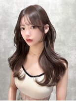 シティ(CITY) 韓国ヘア グレージュ レイヤーカット 顔まわりカット