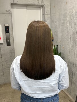 アンフィニ 延岡(Anfini) 髪質改善×オリーブベージュ【延岡/髪質改善/縮毛矯正】