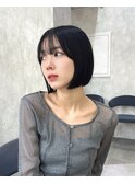 韓国レイヤー/韓国風/ボブ/髪質改善/黒髪/ブリーチなし〔池袋〕