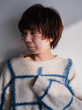 ヘアークラフト(Hair Craft) ニュアンスパーマ×ショートウルフ【岡山】ピンクブラウン