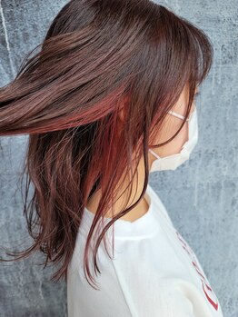 ビグディーサロン(BIGOUDI salon mukonosou)の写真/憧れの抜け感欧米風カラーを叶える！こだわり満載のデザインカラーであなただけの魅力を引き出します☆