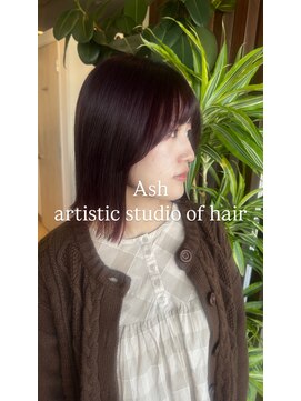 アッシュ アーティスティック スタジオ オブ ヘア(Ash artistic studio of hair) カシス系切りっぱなし