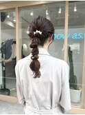 編みおろし上品お呼ばれヘア◎