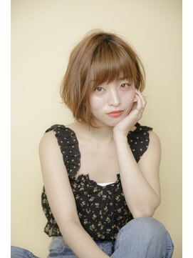 ルルディ バイ アフロディーテ銀座(luludi by APHRODITE) 前髪/マチルダボブ/ピンクベージュ/インナーグレージュ/銀座