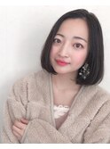 ダークブルー×ボブ